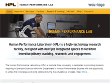 Tablet Screenshot of humanperformancelab.org